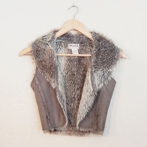 Mudd faux leather vest Y2K